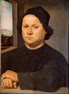 Retrato del pintor Pietro Perugino (ca. 1448-1523) de Raphael