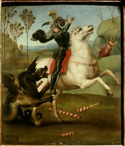 San Jorge luchando con el dragón de Raphael