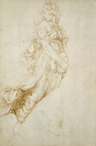 Estudio para la figura de Melpómene de Raphael
