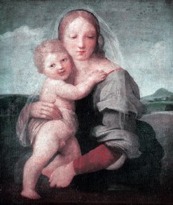 La Madonna y el Niño (Madonna de la torre) (1509-1511) de Raphael