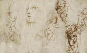 Varios estudios, principalmente para la Santa Catalina Borghese-Beckford de Raphael