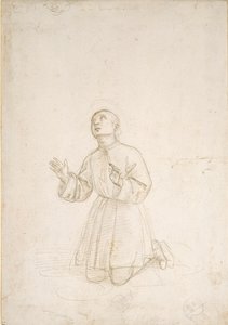 Figura arrodillada de un joven de Raphael