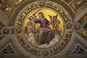 Dama Justicia Fresco en la Stanza della Segnatura de Raffaello Sanzio Raphael