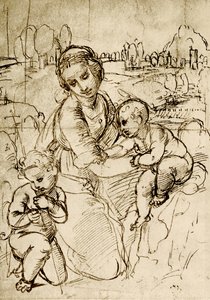 Madonna y el Niño con San Juan de Raffaello Sanzio Raphael