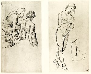 Estudio de una figura orando