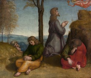 La agonía en el jardín, ca. 1504 de Raphael
