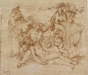 El lamento (estudio para el Entierro de Cristo), principios del siglo XVI