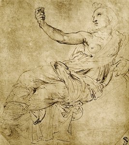 La Musa Euterpe de Raffaello Sanzio Raphael