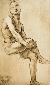 Estudio de una figura humana de Raffaello Sanzio Raphael