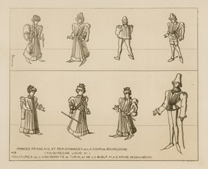 Príncipes franceses y personajes de la corte borgoñona de Raphael Jacquemin