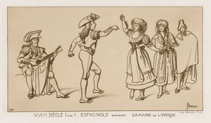 Bailarines españoles a finales del siglo XVIII