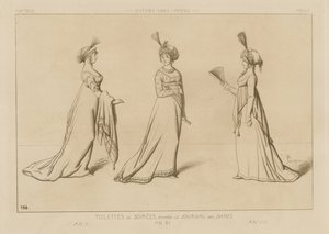 Toilettes de soirée, después de Le Journal des Dames
