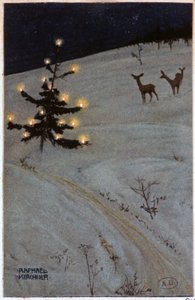 Árbol de Navidad en la nieve