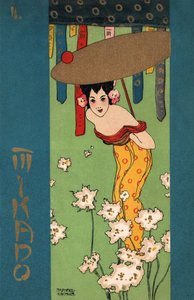 Geisha, c.1900 (ilustración) de Raphael Kirchner