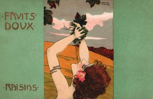 Uvas, c.1900 (ilustración) de Raphael Kirchner
