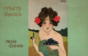 Greengages, c.1900 (ilustración) de Raphael Kirchner