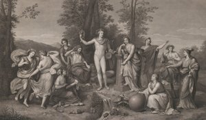Apolo y las musas en el Parnaso, 1784 de Raphael Morghen