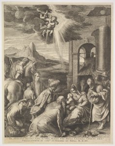 Adoración de los Magos, 1598 de Raphael Sadeler