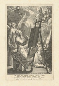 San Lucas pintando a la Virgen