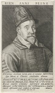 Retrato del compositor Philippe de Monte 1521-1603, 1594 de Raphael Sadeler the Elder
