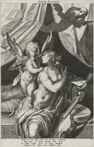 Alegoría del amor engañoso Amor Dvcatvs (título sobre objeto) de Raphaël Sadeler (I)