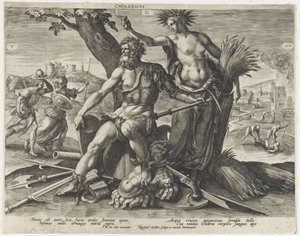 Temperamento cholerisch (título sobre el objeto) Vier temperamenten (título de la serie) de Raphaël Sadeler (I)