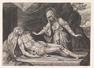 María con el cuerpo de Cristo de Raphaël Sadeler (I)