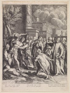 Resurrección de Lázaro de Raphaël Sadeler (I)