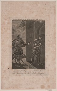 Escena de Cypresse-Knudsen. Grabado adicional para Rosenbladene No. 6, 1837 de Rasmus Nicolai Nielsen