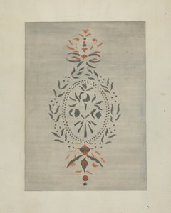 (detalle) de pared con esténcil, c. 1937 de Ray Holden