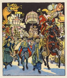 Les Mille et Une Nuits / Las mil y una noches (litografía en color) de Raymond de la Neziere