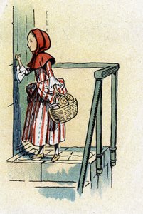 "Caperucita Roja" de los cuentos de Charles Perrault (ilustración) hacia 1920 de Raymond de la Neziere