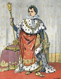 Retrato del emperador Napoleón I (1769-1821) Ilustración de Raymond de Neziere en "Our-Glory-Nationals" 1920 Colección particular