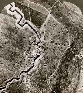 Fotografía aérea de las líneas alemanas, Primera Guerra Mundial, 1914-1918