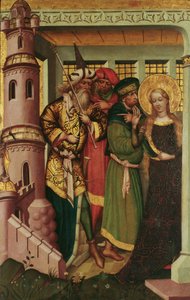 S t. Bárbara es conducida a la torre. de Regensburger Maler