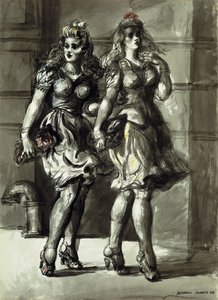 Dos jóvenes caminando de Reginald Marsh