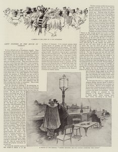 Visitantes en la Cámara de los Comunes (litografía) de Reginald Thomas Cleaver