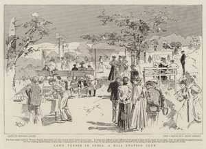 Lawn Tennis in India, a Hill Station Club (grabado)