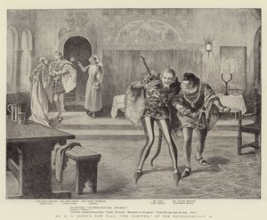 Nueva obra del Sr. H A Jones, "The Tempter", en el Haymarket, Acto II (litografía)