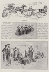 El mercado de la mantequilla de Middelburg (litografía) de Reginald Thomas Cleaver