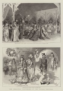 Las Pantomimas de Navidad en los Teatros de Londres (grabado)
