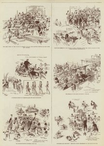 The Home Rule Session, Some "Daily Graphic" Sketches in Parliament (grabado)