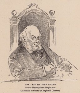 El difunto Sir John Bridge (litografía)