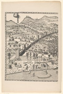 Vista de Florencia (parte izquierda) Fiorenza (título sobre objeto) de Reichsdruckerei