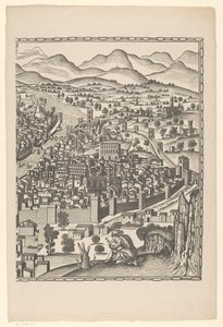 Vista de Florencia (parte derecha) Fiorenza (título sobre objeto) de Reichsdruckerei