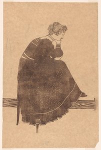 Retrato de Coba Stolk-Schmidt sentada en una silla