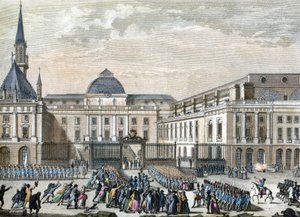 Bailly en el Parlamento de París. 1794-1804 (grabado) de Reiner Vinkeles