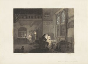 Interior con figuras a la luz de las velas de Reinier Craeyvanger
