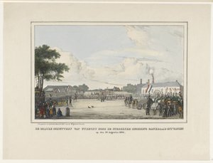 El Cañón Móvil de Utrecht fue recibido con agradecimiento por el Gobierno Municipal. el 19 de agosto de 1834 (título sobre objeto) de Reinier Craeyvanger