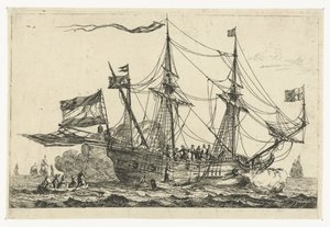 Llegada de un barco inglés de Reinier Nooms